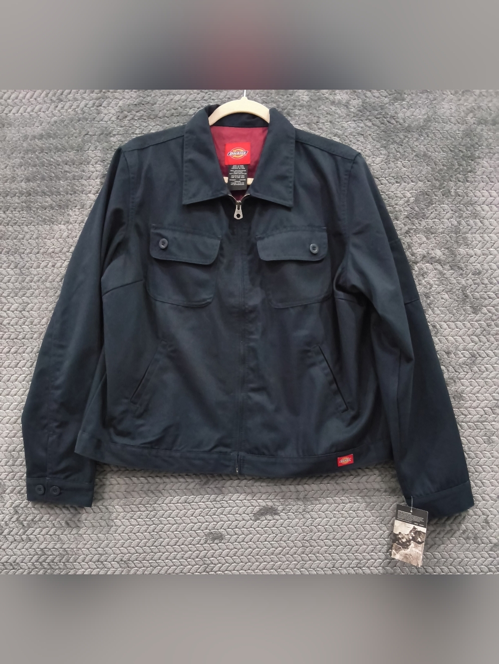 Dickies Navy Utility Jacket with Red Lining